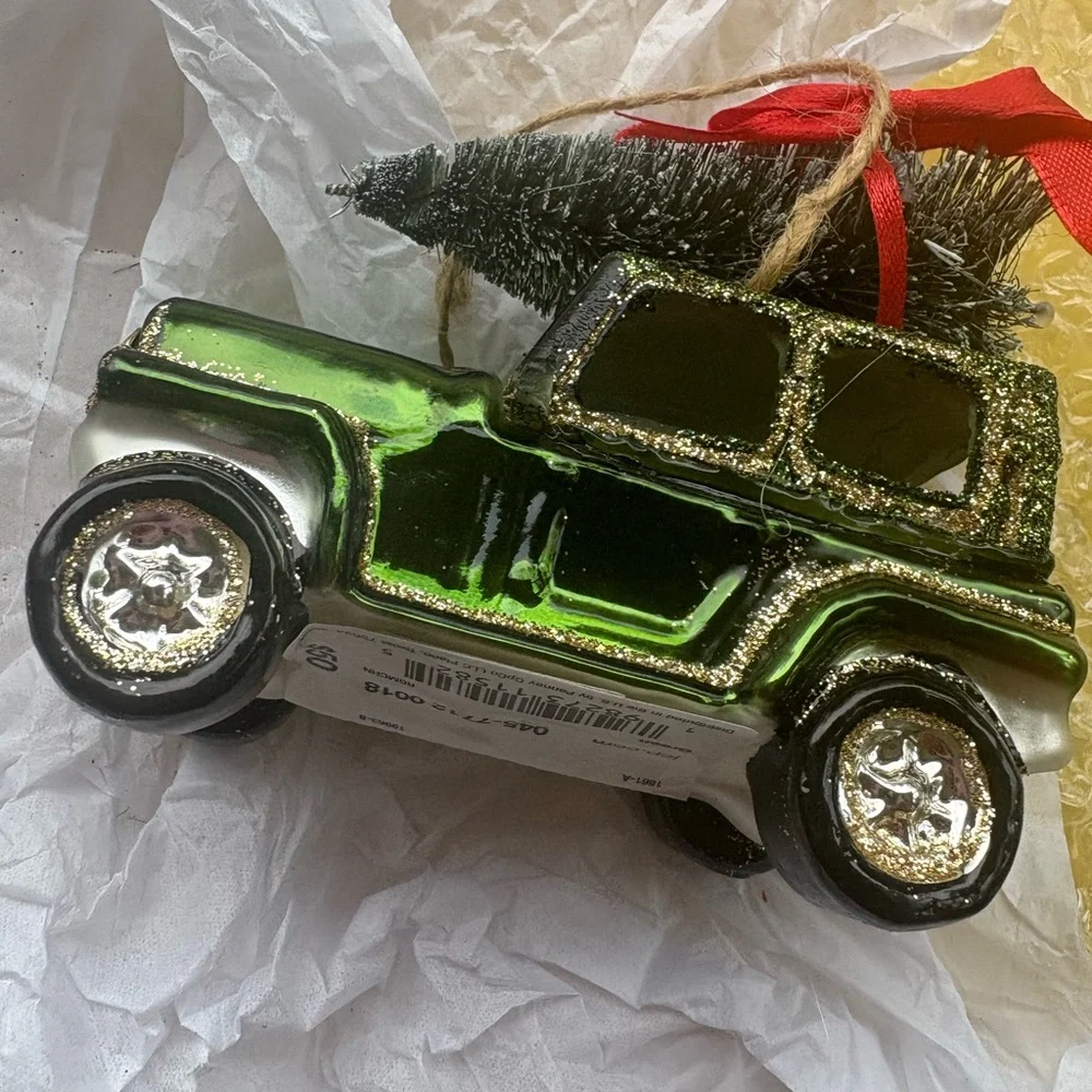 JCPenney Green and Red Holiday Truck Ornament - Picture 2 of 10